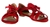 Nat-Sui Biscoti Red Fur Flat Sandals