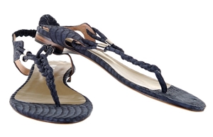 Nat-Sui Braided Sandal - Charcoal Waters