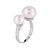 NEW Lulu Flamingo Sterling Silver 925 Freshwater Pearl Open Orbit Ring