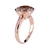 NEW Lulu Flamingo Rose Gold Plated 925 Green Amethyst Manhatten Ring