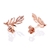 NEW Lulu Flamingo Rose Gold Plated 925 Fern Earrings