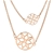 NEW Lulu Flamingo Stainless Steel Starburst Filigree Disc Gold Necklace