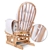 Baby Breast Feeding Sliding Glider Chair with Ottoman Natural Wood