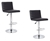 4x Black PU Leather Full Sectioned Kitchen Bar Stools