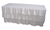 6 Foot 3 Tier Pleated White Table Cloth Trestle Cover