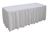 6 Foot Gathered White Table Cloth Trestle Cover