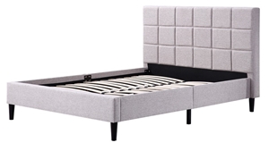 Double Linen Fabric Deluxe Bed Frame Bei