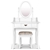 Artiss Single Drawer Dressing Table with Mirror - White