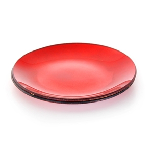 Stoneage Red Shimmer Round Plate Coupe 1