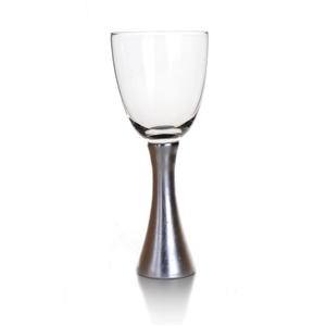 Stoneage Silver Shimmer Footed Wine Glas