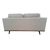 2 Seater Sofa Beige Fabric Lounge for Living Room Couch with Wooden Frame