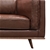 2 Seater Faux Leather Sofa Brown Lounge Set Couch with Wooden Frame