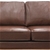 2 Seater Faux Leather Sofa Brown Lounge Set Couch with Wooden Frame