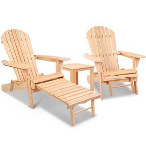 Gardeon 3 Piece Outdoor Chair and Table 
