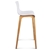 Set of Two High Seat Back Barstools – White