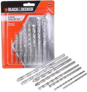 BLACK & DECKER 8pc Masonry Drill Bit Set