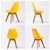 Replica Eames PU Padded Dining Chair - YELLOW X2