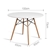 Artiss Round Beech Timber Dining Table - White