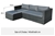 Malibu 3pc Outdoor Sofa Furniture Set with Chaise - Grey