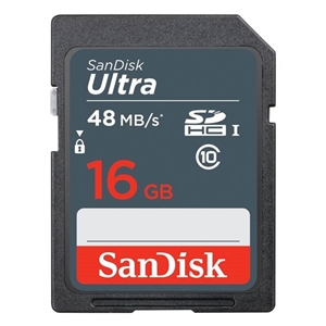 SanDisk 16GB SDHC Class 10 Ultra 48MB/S 