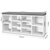Artiss Fabric Shoe Bench with Storage Cubes - White