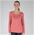 Calvin Klein Jeans Womens Long Sleeve Uneven Stitch Logo T-Shirt