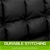 Lounge Sofa Leather Double Bed GEMINI - BLACK