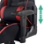PU Leather & Mesh Reclining Office Desk Gaming Chair - Red
