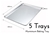 5 Pieces Aluminium Sheet Baking Tray Pan 600x400mm Sheet Commercial Grade