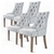 4 x French Provincial Oak Leg Chair AMOUR - GREY