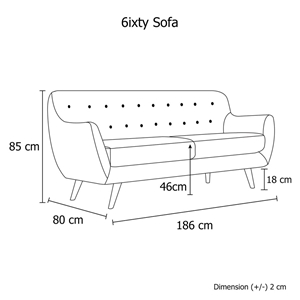 Sixty Sofa with Fabric Cover