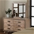Dresser with 6 Storage Drawers in Acacia With Mirror in Silver Brush Colour
