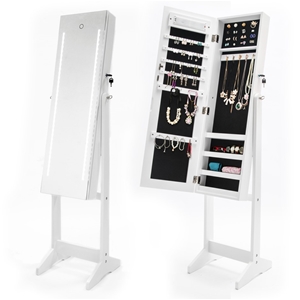Mirror Jewellery Cabinet PRADI - WHITE L