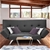 Sarantino 3 Seater Faux Leather Sofa Bed Lounge - Grey