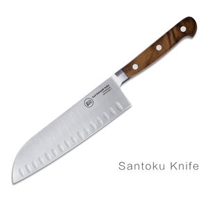 Tessin Kitchen Santoku Knife Walnut Hand