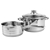 Belm 7pcs SS Cookware Set Pot Saucepan Casserole w/ Glass Lid
