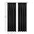 Art Queen 2 Pencil Pleat 180x230cm Blockout Curtains - Black