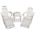 Gardeon 5pc Outdoor Wooden Adirondack Chair and Table Set - Beige White