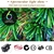 7Ft 210cm Fibre Optic LED Xmas Tree - BAUBLES MULTI COLOUR
