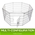 8 Panel Foldable Pet Playpen 36" w/ Cover - GREEN