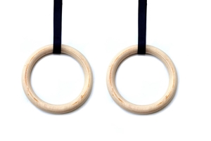 32mm Wooden Gymnastic Rings Olympic Gym 