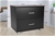 Bedside Table with Drawers MDF Wood - Black