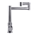 Chrome Swivel Folding Spout Kitchen Mixer Tap Faucet Watermark and WELS