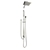 8" Square Chrome Shower Station(Stainless Steel/Brass, bottom water inlet)