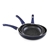 CS KOCHSYSTEME 4Pc Frying Pan Set Ceramic Coating Navy Blue Frypan
