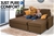 Sarantino 3-Seater Corner Sofa Bed Lounge Storage Chaise Couch Brown