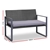 Gardeon 4pc Patio Furniture Wicker Garden Lawn Sofa Seat Black