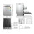 Devanti Electric 60cm Dishwasher Freestanding Bench 12 Place Setting