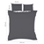 Giselle Bedding Queen Size Classic Quilt Cover Set - Charcoal