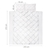 Giselle Bedding Queen Size Quilt Cover Set - White
